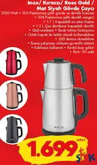 NURTAŞ İNOX/KIRMIZI/ROSE GOLD/MAT SİYAH GÖVDE ÇAYCI NURTAŞ İNOX/KIRMIZI/ROSE GOLD/MAT SİYAH GÖVDE ÇAYCI
